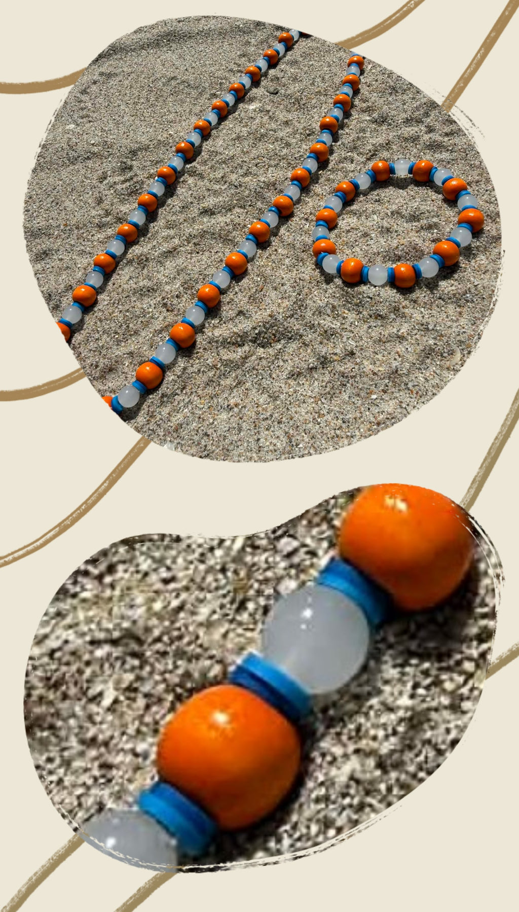 Orange Rain- Beaded Sets