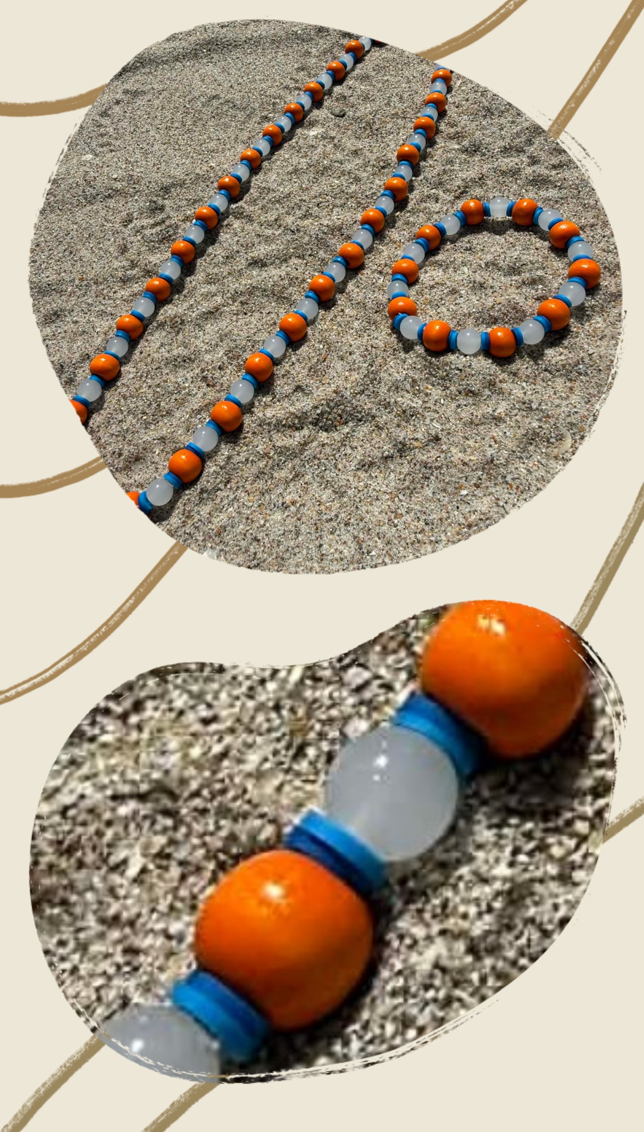 Orange Rain- Beaded Sets
