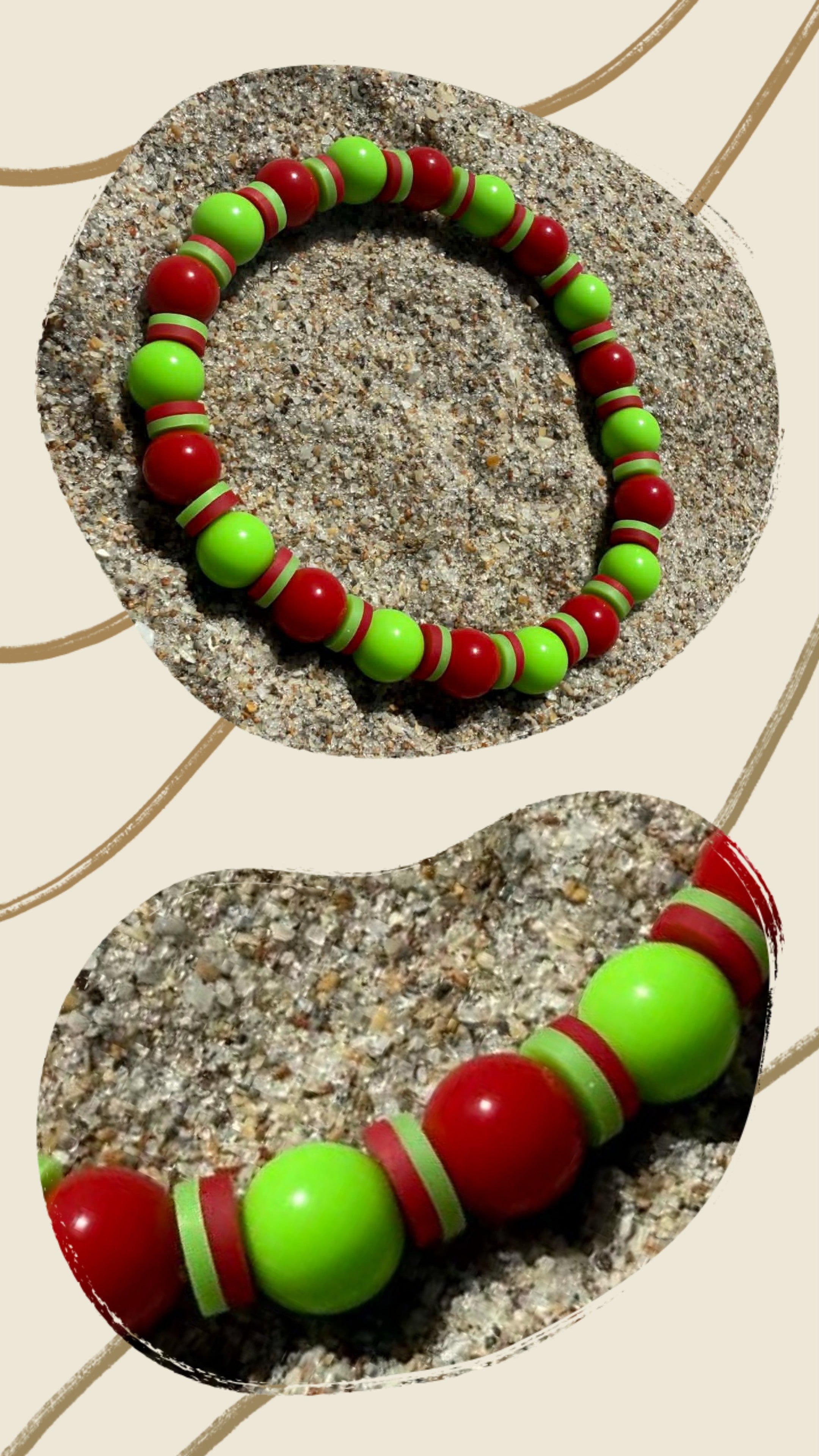Candied Moss and Berries- Bracelet